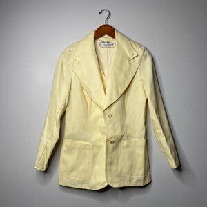 Yellow vintage 70s blazer and vest size 7/8